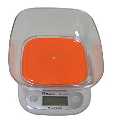 Ваги кухонні Domotec MS-125 до 7 кг з чашею, Orange