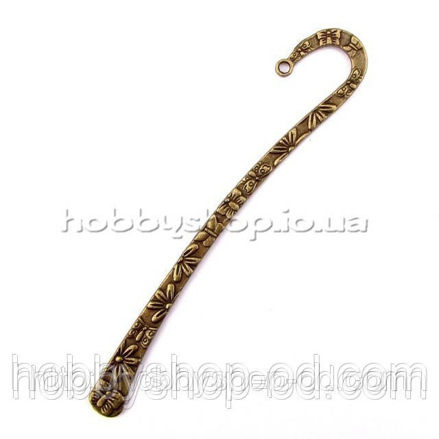 Закладка для книг Метелики та квіти бронза (велика), фото 1