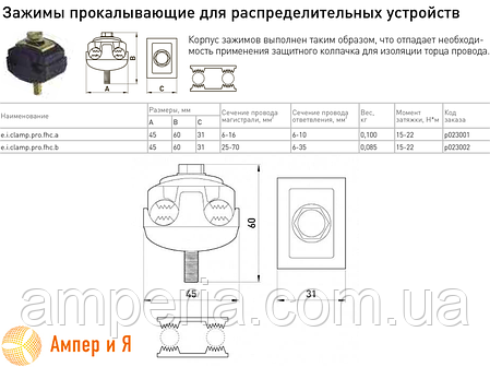 Ізольований затискач e.i.clamp.pro.fhc.a для розподільних пристроїв, тип A E.NEXT, фото 3