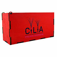 LashBox Для Ресниць Cilia [RED] (Лешбокс З 10 планшетками)