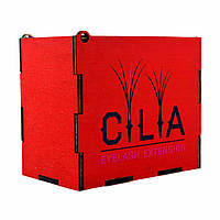 LashBox Для Ресниць Cilia [RED] (Лешбокс З 5 планшетками)