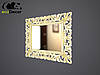 Дзеркало для ванної біле з золотому Dodoma R3, фото 3
