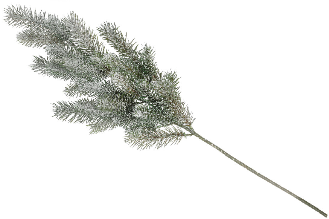 Декоративна ялина гілка в інеї, 70см ТОВАР ВІД ВИРОБНИКА