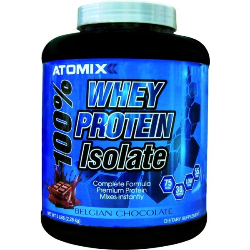 Протеїн Atomixx 100% Whey Protein Isolate 2270 г бельгійський шоколад