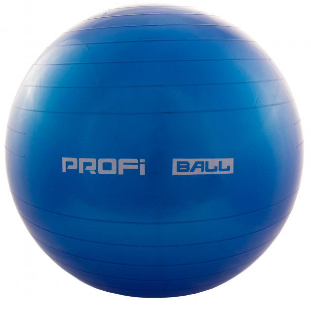 Фітбол дитячий (М'яч для фітнесу, гімнастичний) глянець Profi 55 см Синій (MS 1575)