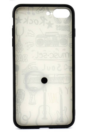 Чохол-накладка для Apple iPhone 7/8 Plus (5.5") TPU Білий/ Музика, фото 4