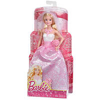 Кукла Barbie Королевская невеста в белом платье с розовым узором CFF37, фото 6