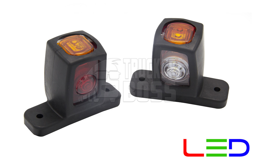 Габарит заносу причепа триколірний Діодний 8.5 см LED 24v NOKTA, фото 1