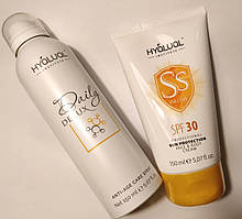 Hyalual спрей Daily Delux і сонцезахисний Safe Sun SPF30 по 150 мл