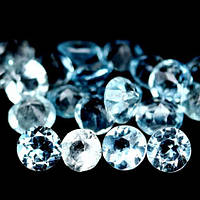 2.15 кт. Природний аквамарин 3-3.4 мм. 22 штуки