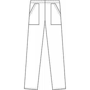 Штани медичні червоні на резинці, з кишенями Atteks - 03504, фото 2