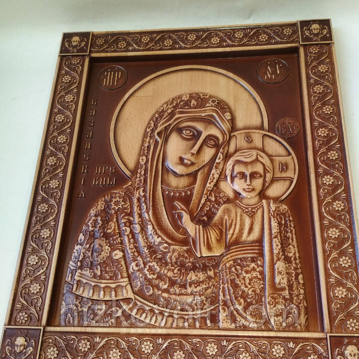 Казанська ікона Божої Матері в окладі 160х200х18 мм