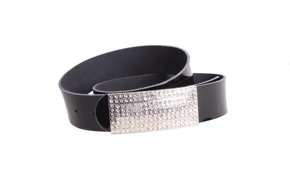 Жіночий ремінь з натуральної шкіри W169 чорний, фото 1