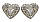 Сережки Neoglory з італійською застібкою. Родій. Камені: білі фіаніти та циркон. Діаметр сережки: 25 мм., фото 2
