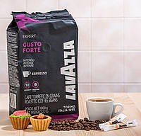 Кофе в зернах Lavazza Gusto Forte 100% Робуста 1кг Италия Лавацца Крепкий