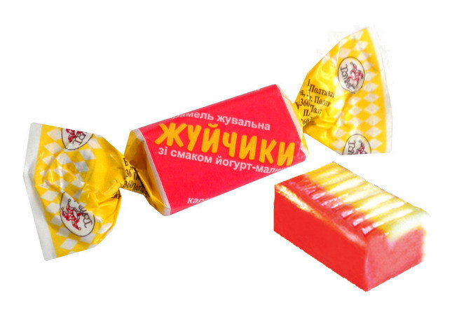 Конфеты Жуйчики со вкусом йогур-малина 3,5кг. ТМ Домінік