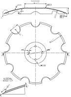 Диск лущильника ЛДП d460Х4мм на 4.отв 13,5 мм, Z10 межос.98мм (Техніка "Слобода" ЛДТ-4 ЛДП-4, ЛДП-6,ЛДН), фото 6