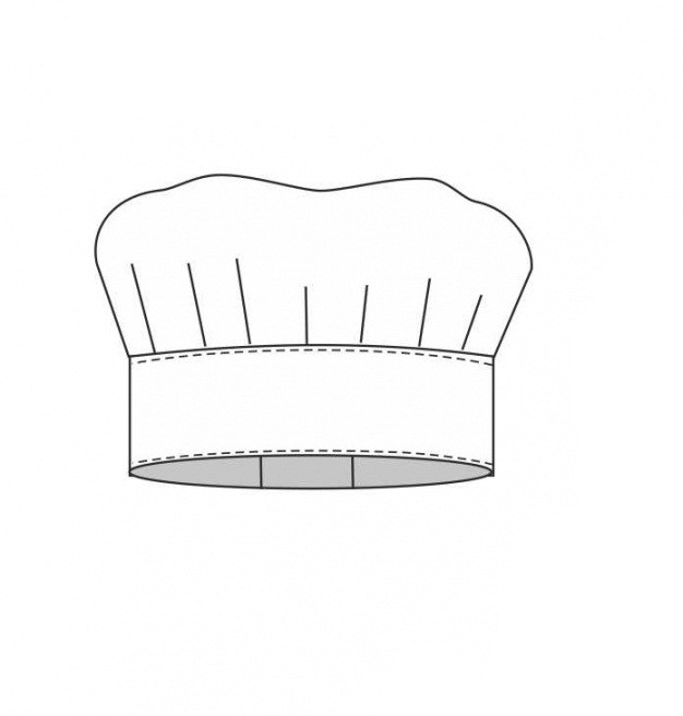 Колпак повара «Французский», шапка поварская белая с бордовой стойкой Atteks универсальный - 1605 - фото 2 - id-p242929118