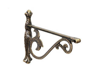 Тримач для рушників декоративний W2G-11200-20 Менсолотримач бронза антик 195 х 245 мм