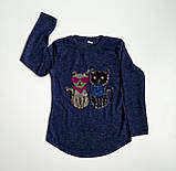 Туніка для дівчинки Кішки , паєтки змінюють колір 122-128, фото 5