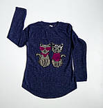 Туніка для дівчинки Кішки , паєтки змінюють колір 122-128, фото 2