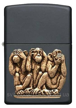 Запальничка Zippo 29409 Three Monkeys, фото 2