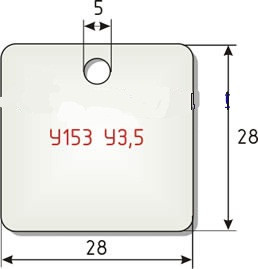 Кабельная бирка У153 У3,5(1000шт.): продажа, цена в Киеве. Кабельные ...