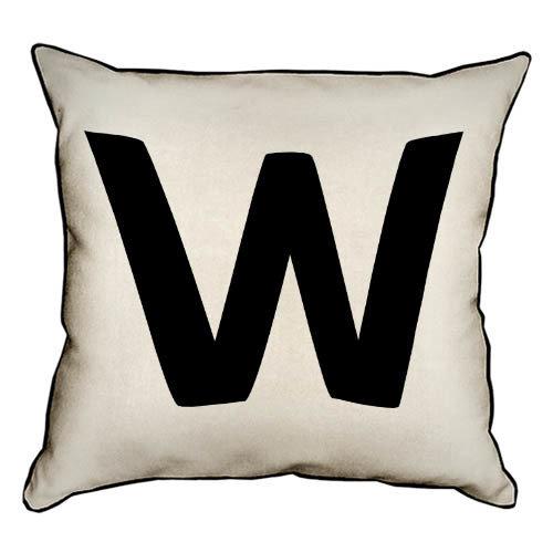 Подушка с Мешковины Английская Буква W 45x45 См (45PHB_ABC046_WH ...
