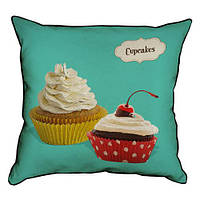 Подушка с мешковины Cupcakes 45x45 см (45PHB_SWE001_WH)