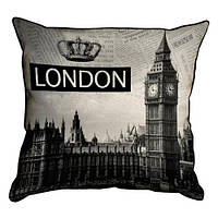 Подушка с мешковины London Big Ben 45x45 см (45PHB_VOL050_SE)