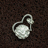 Кулон "Ніжний квітка в серці"