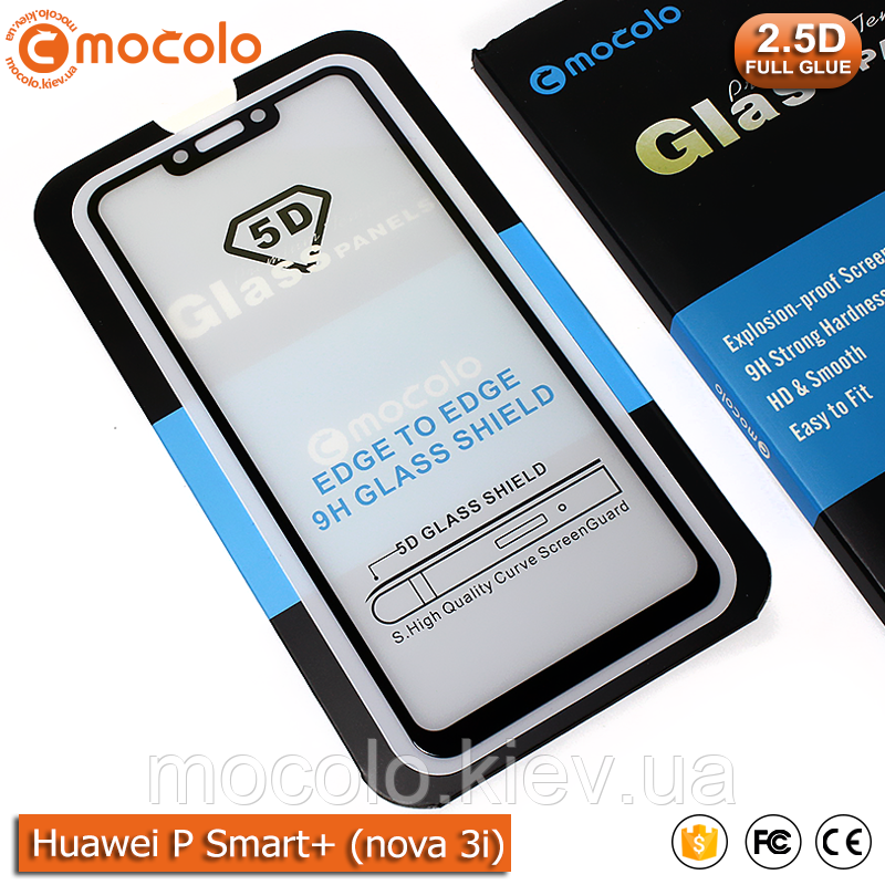 Захисне скло Mocolo Huawei P Smart+ (Black) - Full Glue