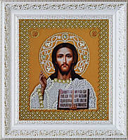 Набор для вышивки бисером ТМ "Картины бисером" Икона Христа Спасителя. Венчальная пара (золото) Р-207