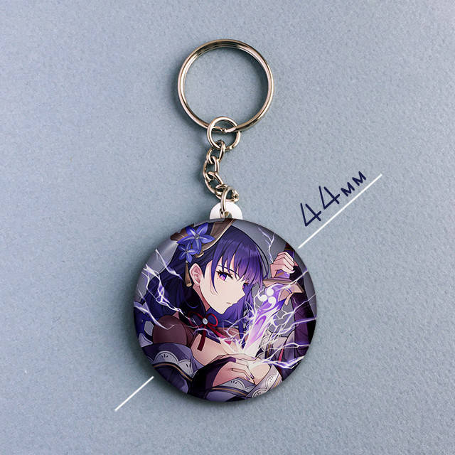 

"Сёгун Эи Райдэн (Геншин / Genshin)" брелок круглый Ø44 мм, Разные цвета