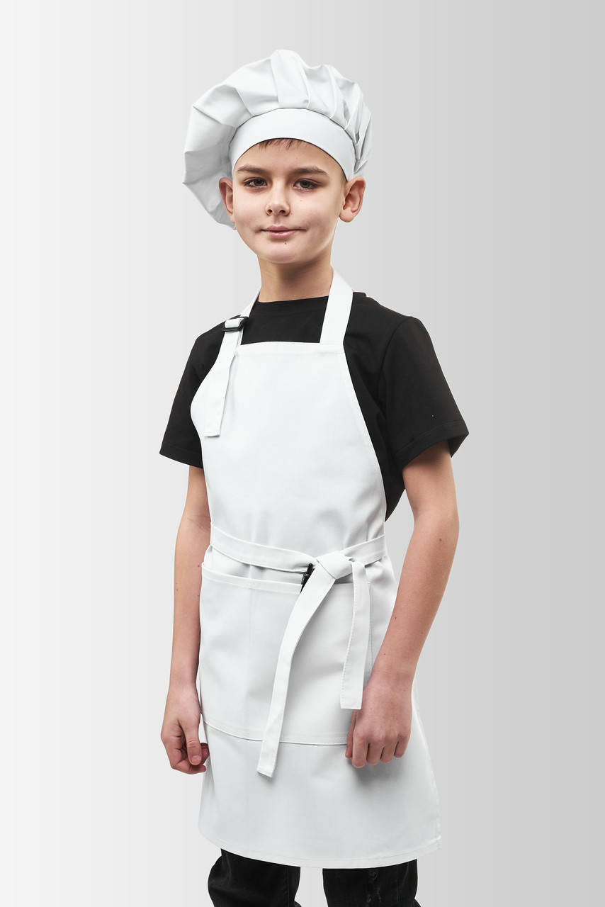 

Фартук + колпак детский Latte Junior 7-12 лет Белый