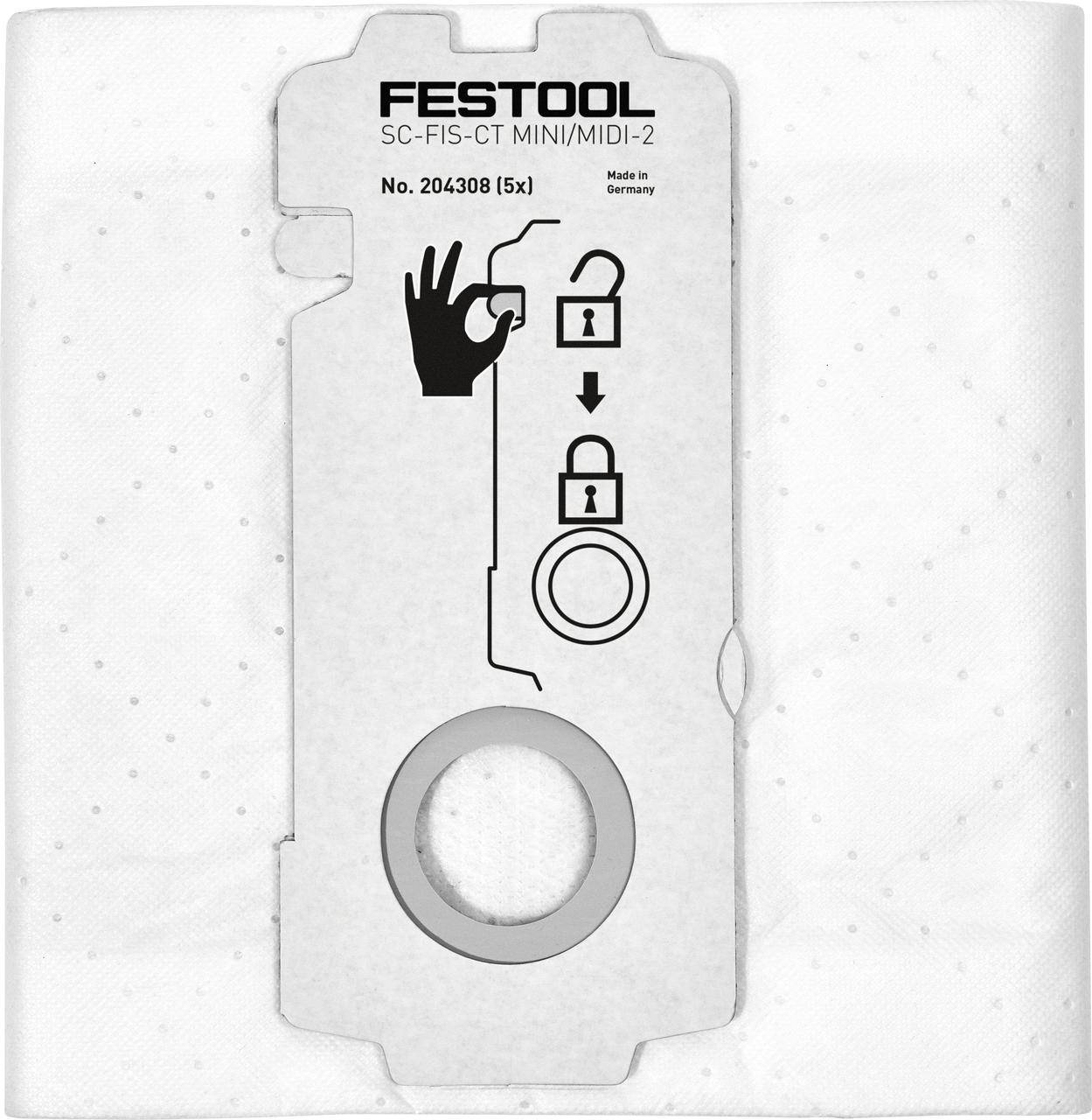 

Мешок-пылесборник SELFCLEAN SC-FIS-CT MINI/MIDI-2/5 Festool 204308
