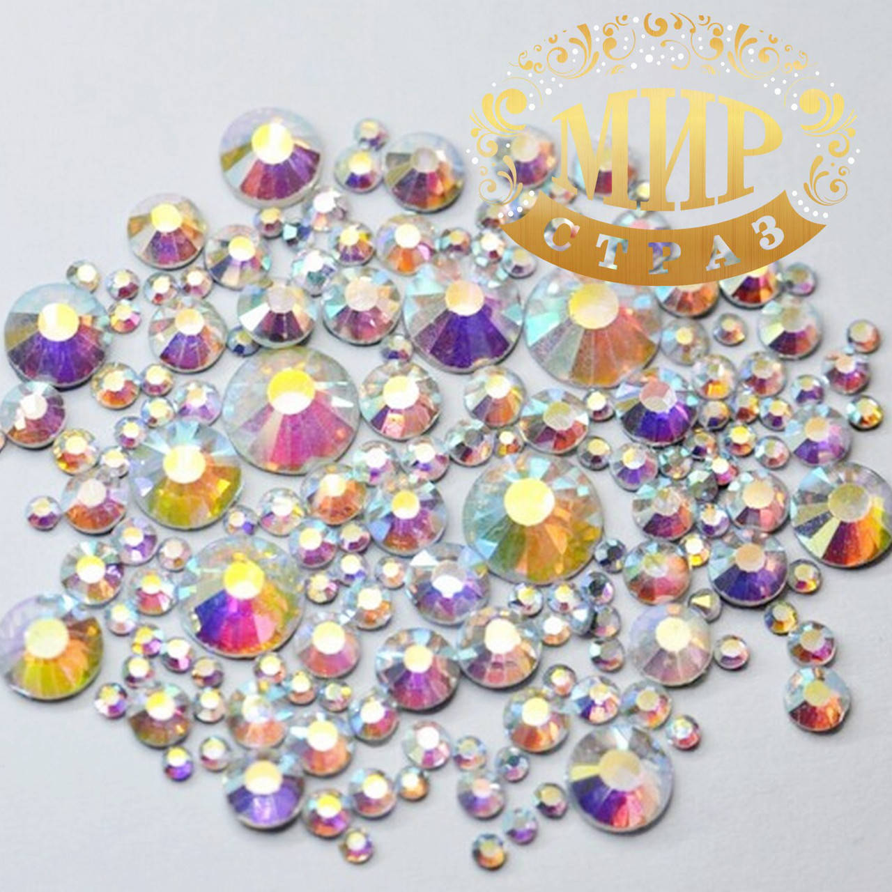 

Камни Mix DMC Premium, Crystal AB (от ss3-30) уп1440шт