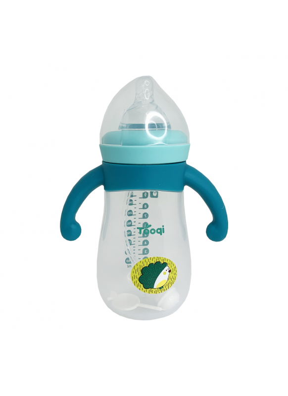 

Бутылочка "Ёжик" с силиконовыми ручками бирюзовая, 260 мл, Бирюзовый