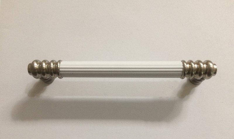 

Ручка-скоба современная классика KB-890-128 Inox, никель браш с белой вставкой, 128 мм