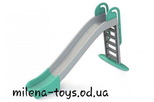 

Детская пластиковая горка ТМ Долони Doloni, 243 см, серая + бирюза 014550/13, Серый