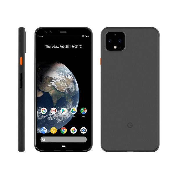 

Ультратонкий чехол для Google Pixel 4 матовый полупрозрачный пластик, Темно-серый