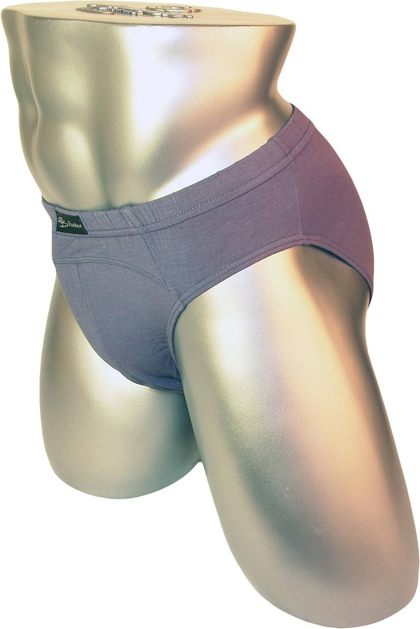 

Мужские трусы Roober 67911 брифы серый однотонные бамбук 3XL