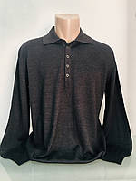 Пуловер мужской с воротником темно серый на кнопках Размер + White House
