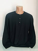 Сорочка футболка з довгим рукавом чорна чоловіча Розмір + White House