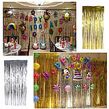 Фотозона шторка з фольги 1*2 м золота, фото 2