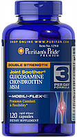 Double Strength Glucosamine Chondroitin MSM Puritan's Pride, 120 капсул
