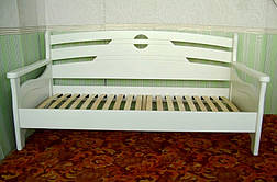 Білий дерев'яний диван-ліжко з масиву натурального дерева від виробника "Луї Дюпон - 2", фото 2
