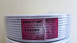 Кабель RG-6 (F660BV) "EUROSAT" 100 м білий