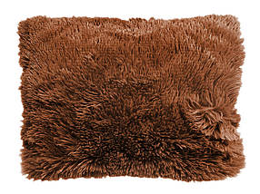 Наволочка з довгим ворсом коричнева (50х70)