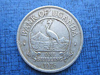 Монета 1 шиллинг Уганда 1976 фауна птица